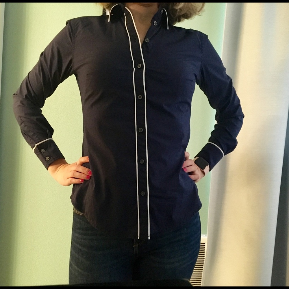 Banana Republic Navy button-down shirt